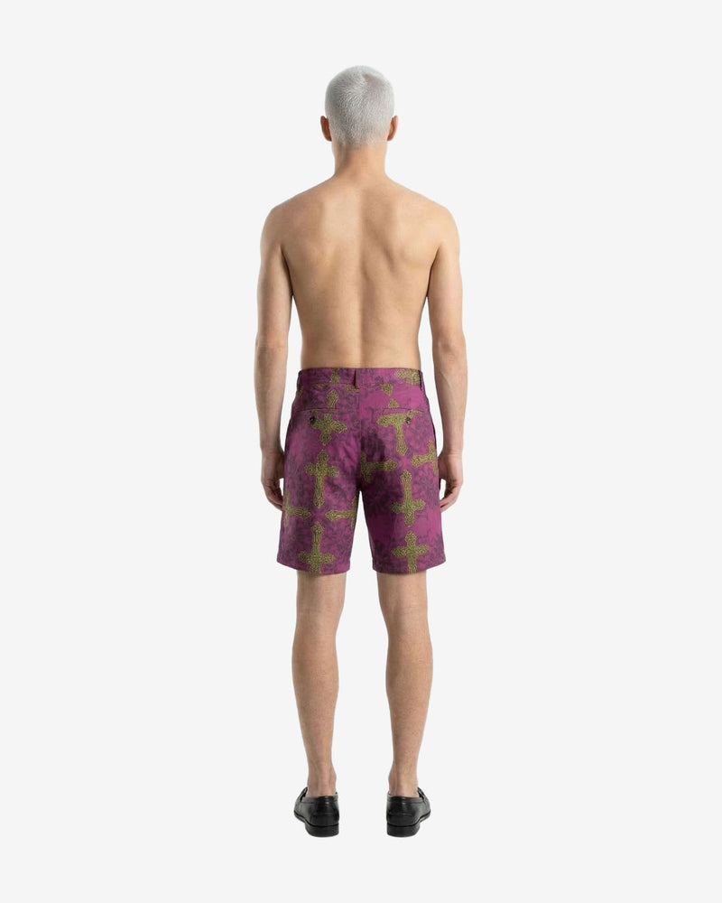 MA SHORT 078 GOLD CROSS PINK