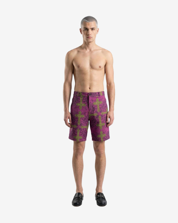 Gold Cross Pink Shorts