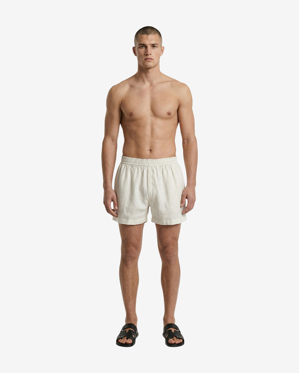 Linen White Shorts