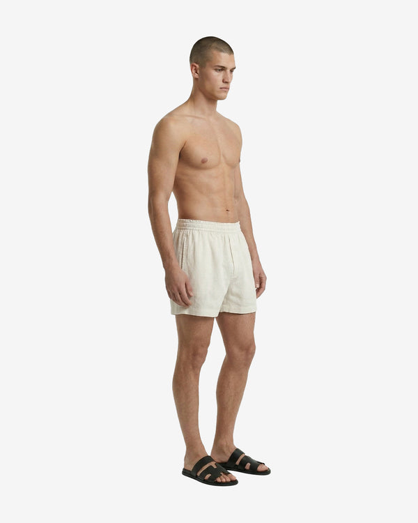 Linen White Shorts