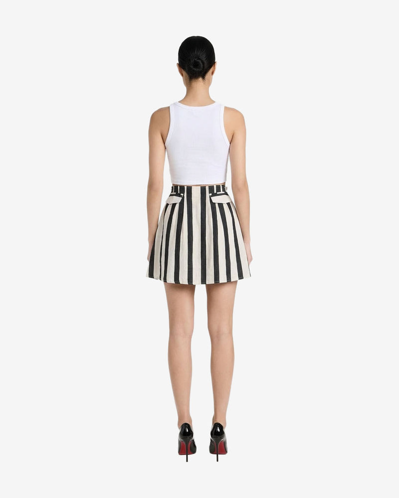 MA 057 SKIRT DOUBLE WELT BLACK STRIPES