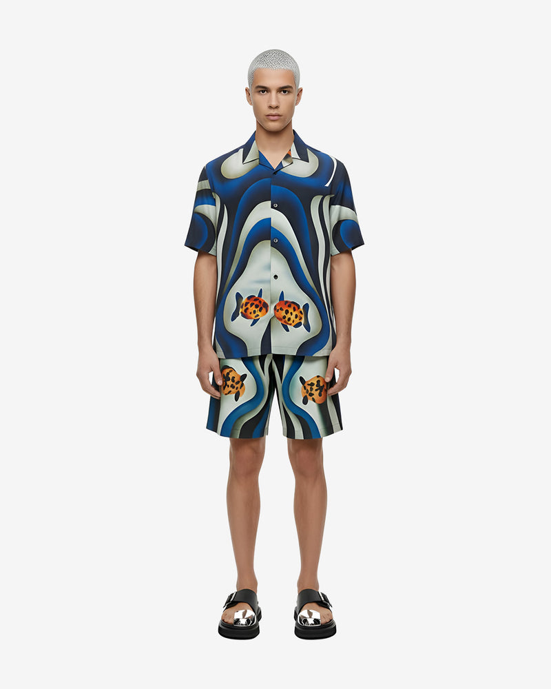 MA SHIRT 095 BLUE STRIPES CHEETAH