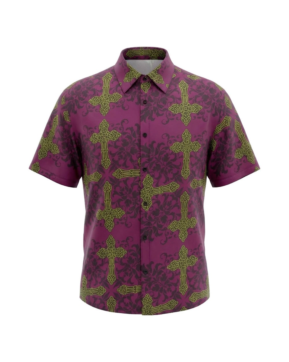 MA SHIRT 077 GOLD CROSS PINK