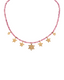 Chain Necklace 7 Stars On Strawberry Quartz