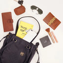 MADRI Bag No. II In Black With Woven Leather Details