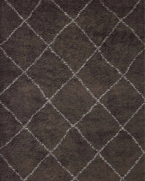 Plume Shag Rug in Bark/Grey