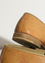 Mocassins en cuir vert citron