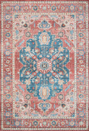 Sophie Rug in Brick/Ocean