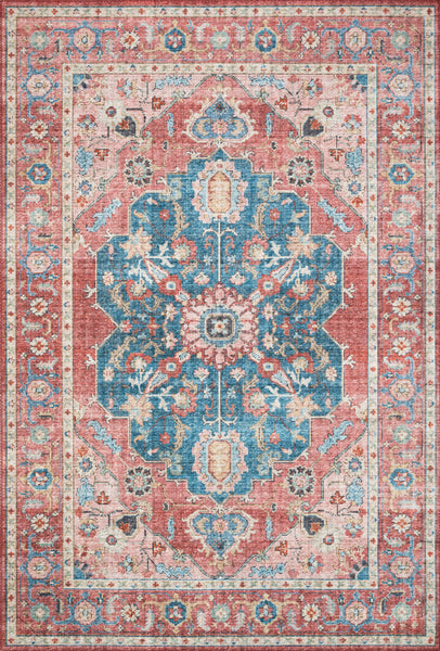 Sophie Rug in Brick/Ocean