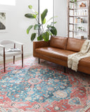 Sophie Rug in Brick/Ocean