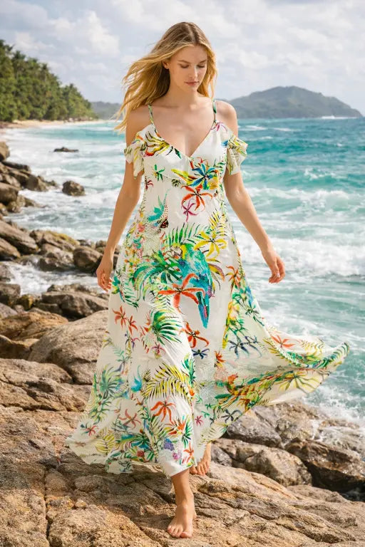 Tropical Isaland Maxi Dress