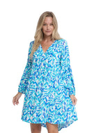 Ikat Blue Tunic
