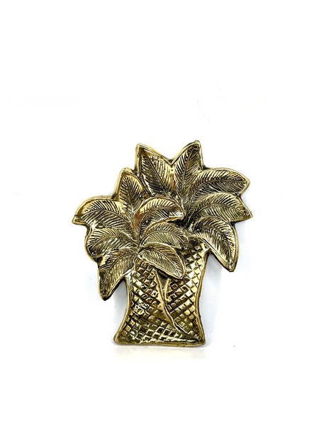 Twin Coconut Tree Brass Tray