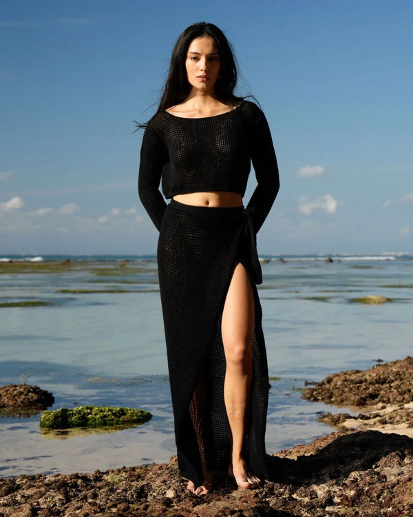 Amara Wrap Skirt Black