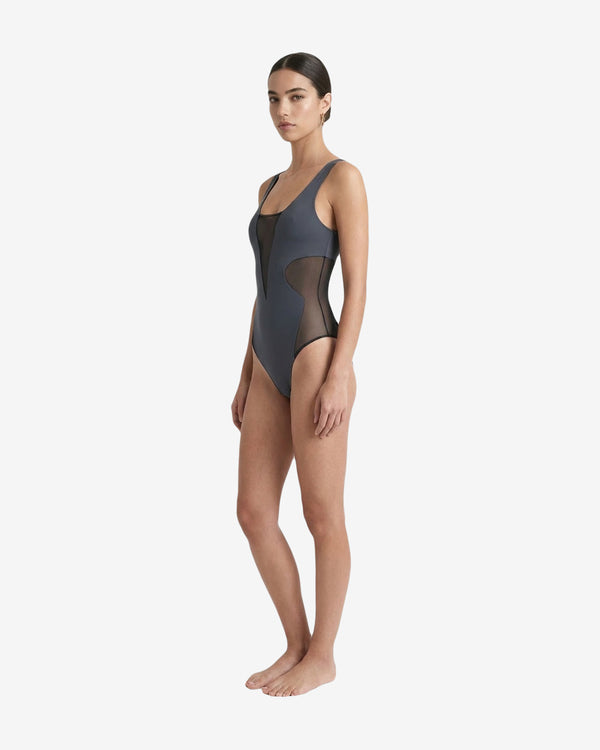 Mesh Swimsuit Titanium