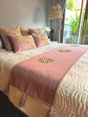 Bed Runner Palm Leaf Embroidery