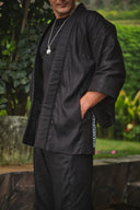 Kimono ( black linen )