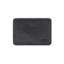 Minimalist front view of the Draft-8 SIDE card holder in camel vegetable-tanned leather