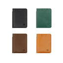 Green leather minimalist wallet by Draft-8 – SUKSI model front view

