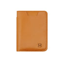 Slim black vegetable-tanned leather wallet by Draft-8