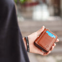 Draft-8 Spin green leather wallet