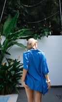Short Sleeve Shirt in Azure Blue