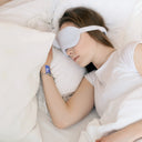 Two packages of 'Knock Mee Out' and 'Make Mee Sleep' on a white pedestal with a light gray background.