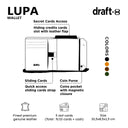 Brown leather LUPA wallet by Draft-8