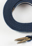 Ceinture en toile rayée bleu marine/blanc