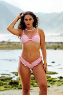 ROSY ROMANCE - Ruffle Medium Coverage Bikini Bottom