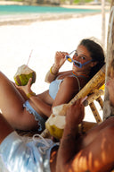 SALTY CRUSH - Ruffle Medium Coverage Bikini Bottom