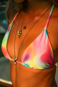 SMILEY Triangle Charm Bikini Top