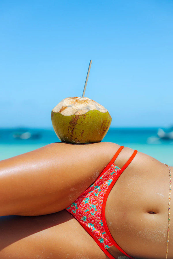 TROPICAL TANGO - Reversible Double Strap Bikini Bottom