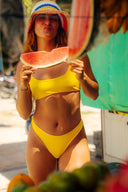 TUTTI FRUTTI - Reversible High-Waisted Thong Bikini Bottom